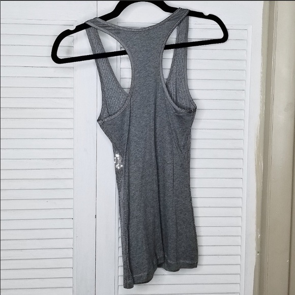 LIKE NEW Express Silver Sequin Party Tank in Small - Picture 2 of 5